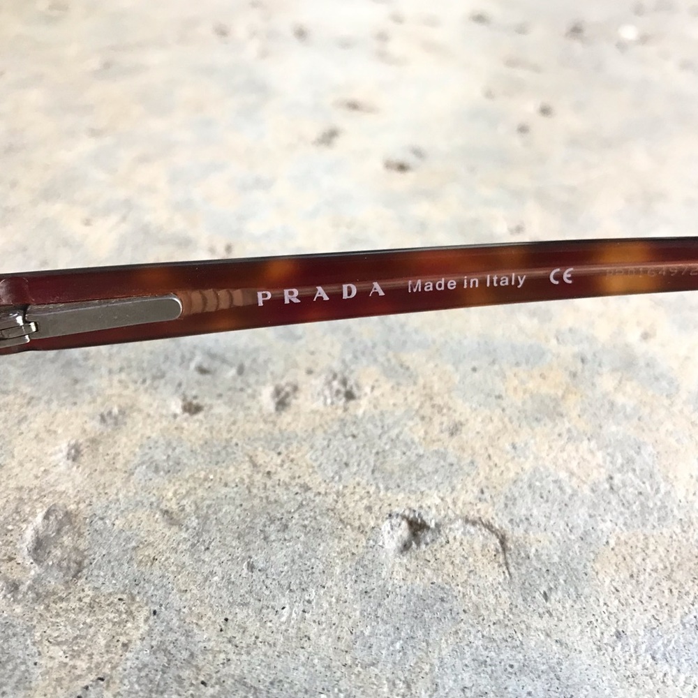 Prada Vintage 1980’s Amber Plastic Eyeglasses - Picture 4 of 6